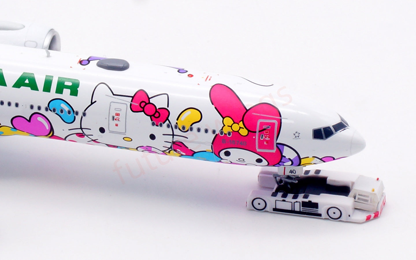 1:400 Aviation400 EVA Air B777-300ER B-16740 Aircraft Model Free Tractor+Stand