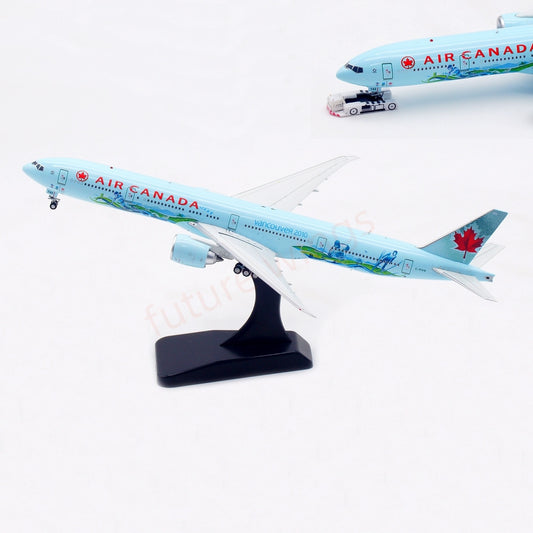 1:400 Aviation400 Air Canada B777-300ER C-FIVS Aircraft Model Free Tractor+Stand