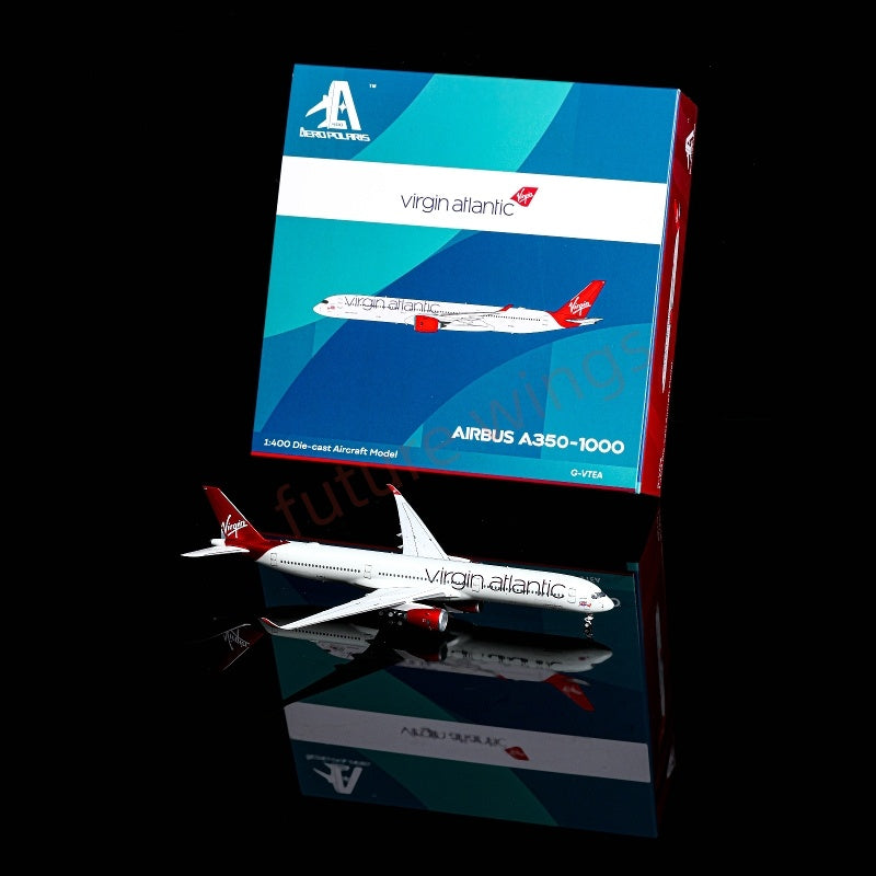 1:400 AeroPolaris Virgin atlantic A350-1000 G-VTEA Aircraft Model+Free Tractor