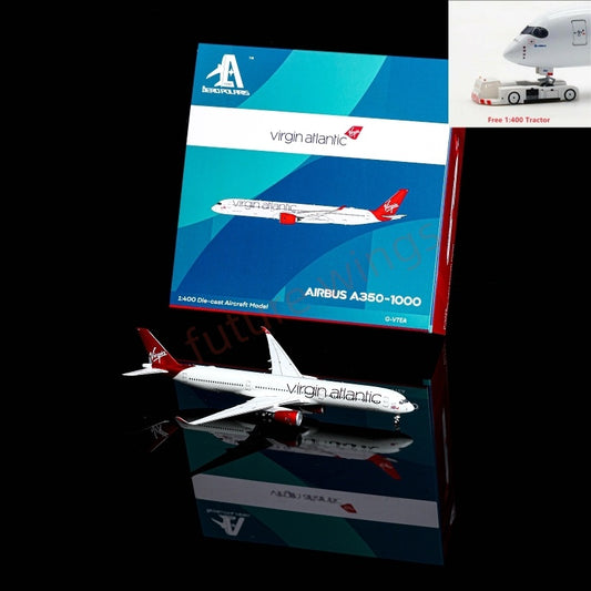 1:400 AeroPolaris Virgin atlantic A350-1000 G-VTEA Aircraft Model+Free Tractor