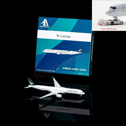 1:400 AeroPolaris Cathay Pacific A350-1000 B-LXP Aircraft Model+Free Tractor