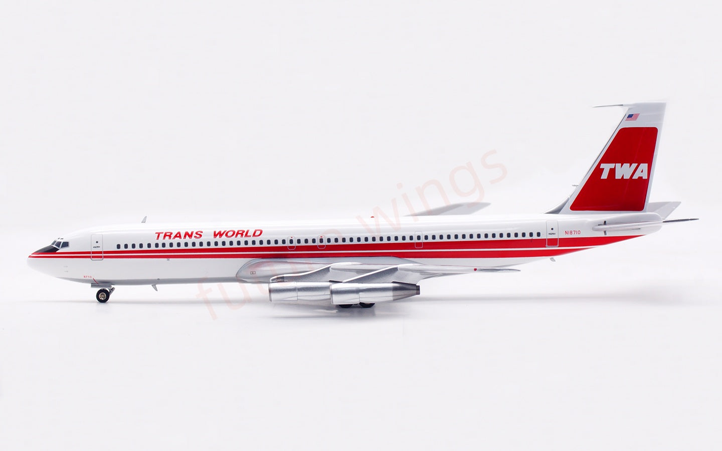 1:200 InFlight200 TWA B707-300 N18710 Diecast Aircraft Model