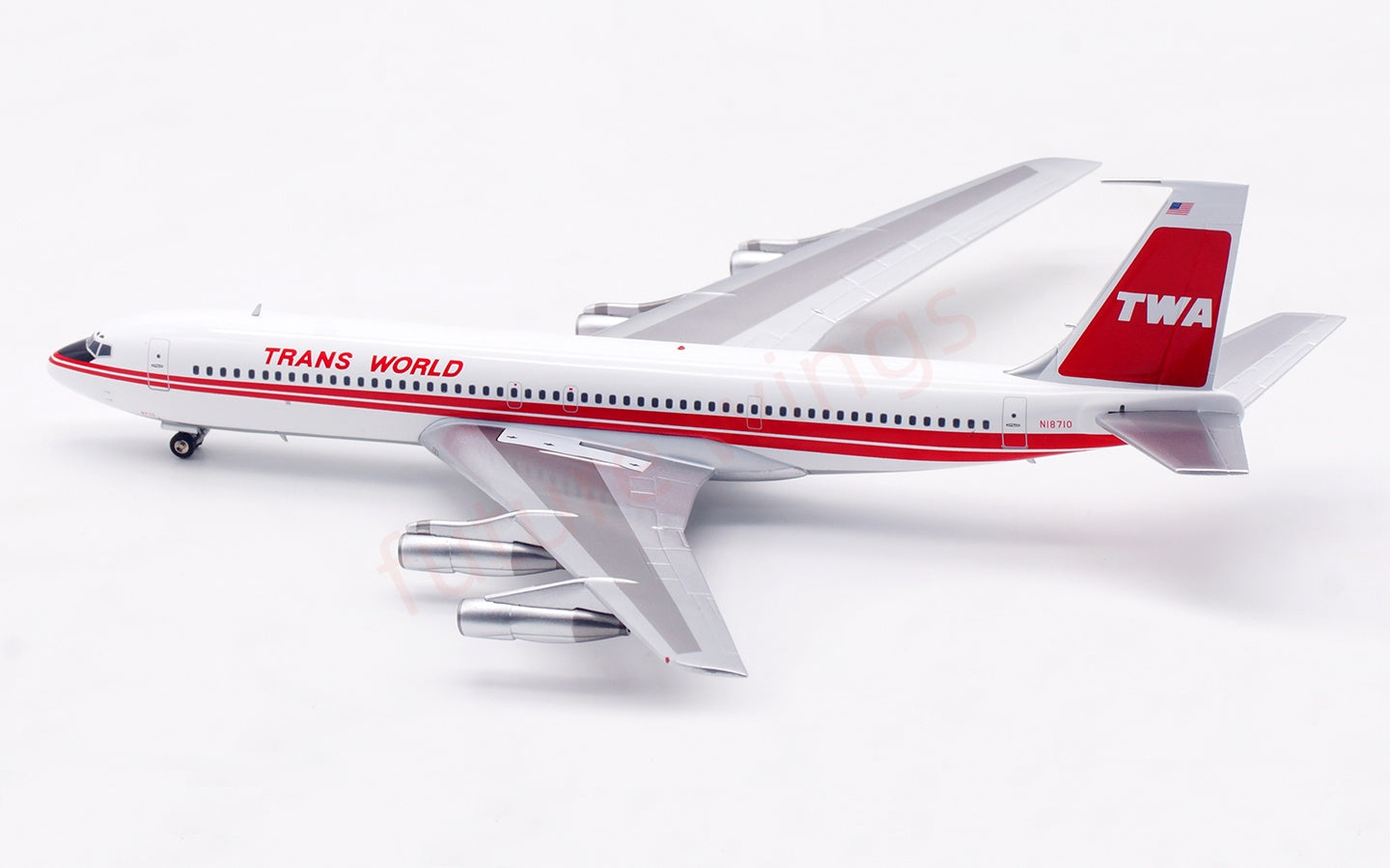 1:200 InFlight200 TWA B707-300 N18710 Diecast Aircraft Model