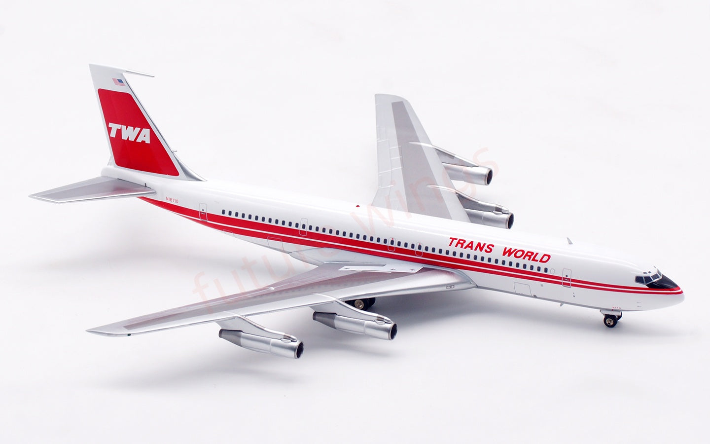 1:200 InFlight200 TWA B707-300 N18710 Diecast Aircraft Model