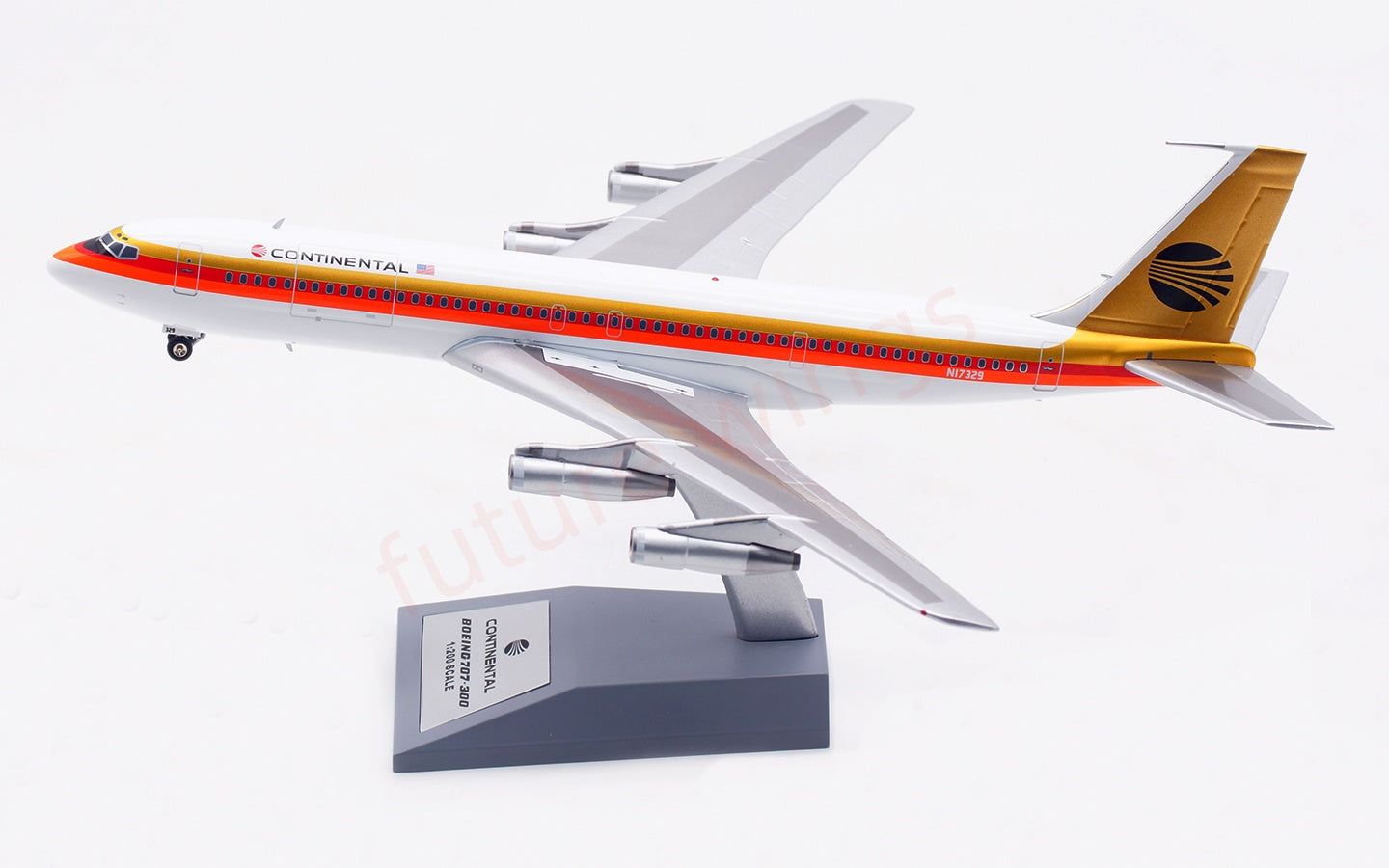 1:200 InFlight200 Continental Airlines B707-300 N17329 Diecast Aircraft Model