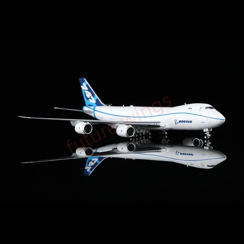 1:400 HX Models Boeing B747-8F N747EX Aircraft Model Free Tractor+Stand