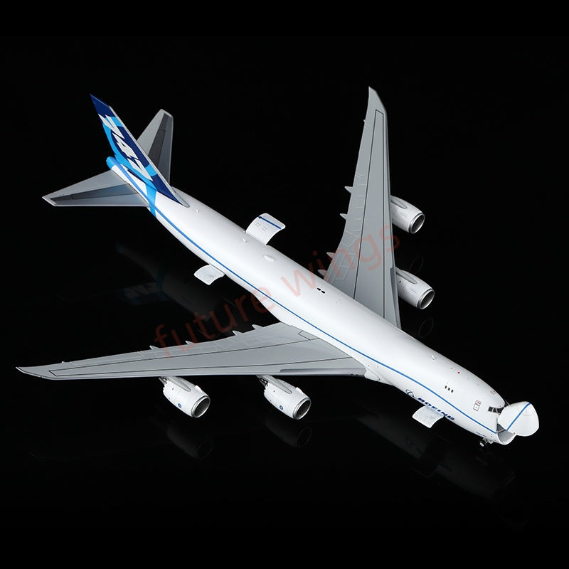 1:400 HX Models Boeing B747-8F N747EX Aircraft Model Free Tractor+Stand