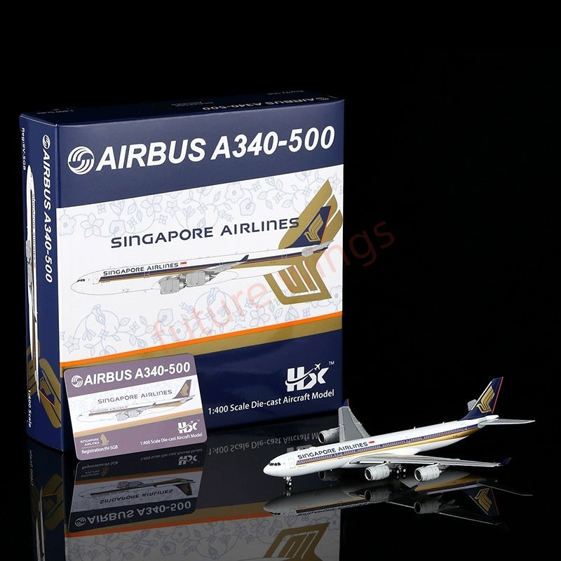1:400 HX Models Singapore Airlines A340-500 9V-SGA 9V-SGB 9V-SGC 9V-SGD 9V-SGE Aircraft Model+Free Tractor