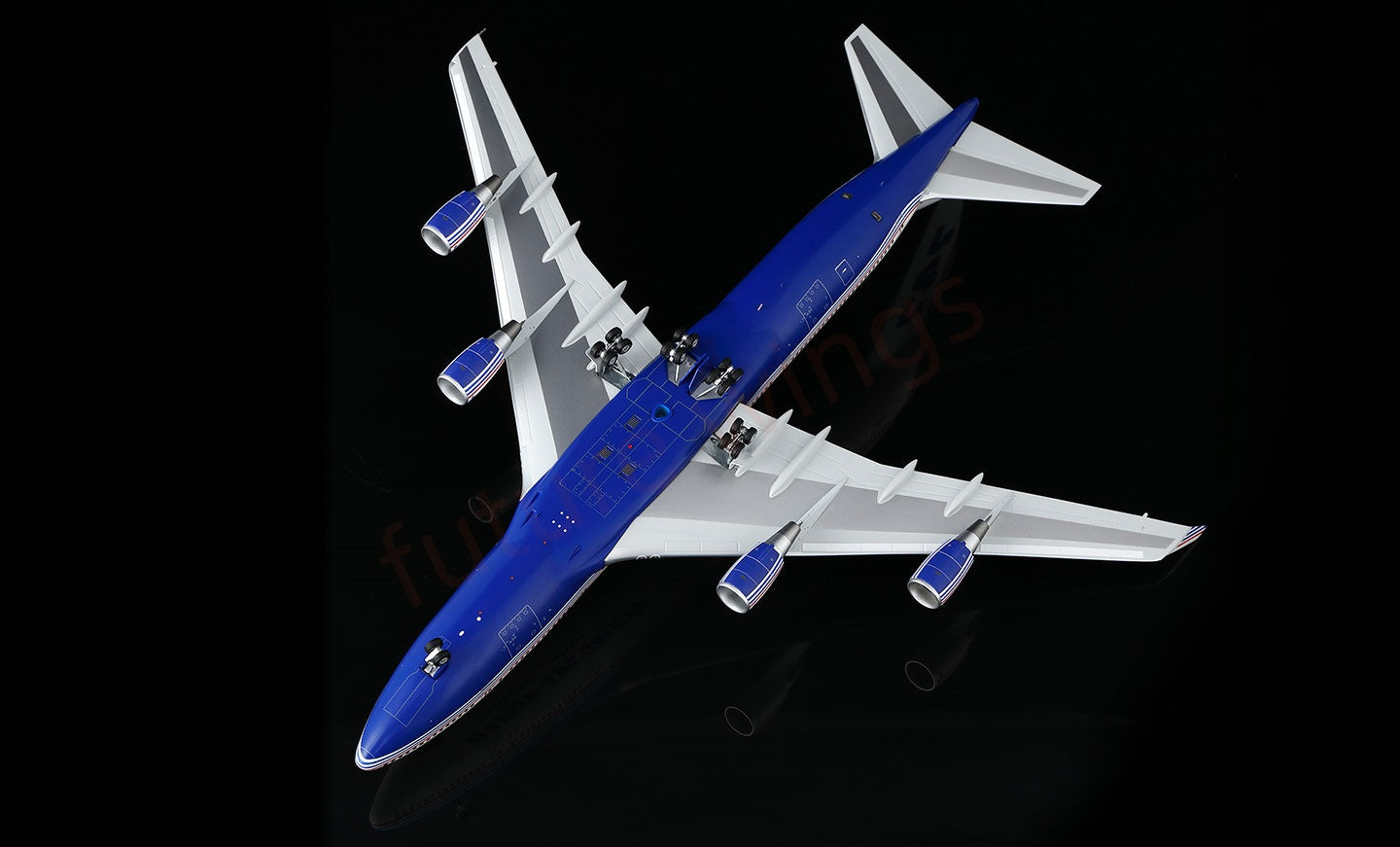 1:200 SQ Wings Boeing House Color B747-400 N747ER Diecast Aircraft