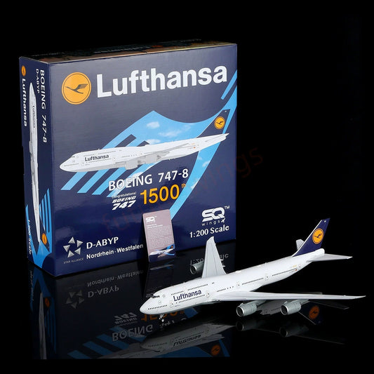 1:200 SQ Wings Lufthansa Airlines B747-8 D-ABYP Diecast Aircraft Model