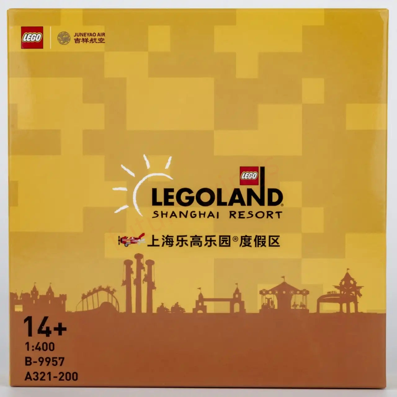 1:400 NG Models NG13132 Juneyao Airlines Airbus A321 B-9957 "LEGO"Aircraft Model+Free Tractor