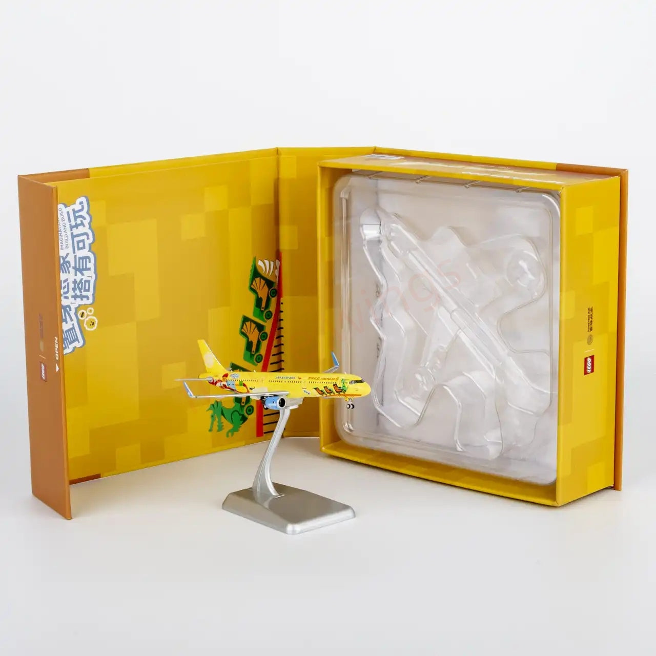 1:400 NG Models NG13141 Juneyao Airlines Airbus A321 B-9957 "LEGO" "Luxury Package"Aircraft Model+Free Tractor