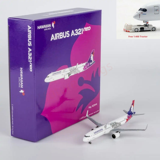 1:400 NG Models NG13140 Hawaiian Airlines A321neo N228HA Aircraft Model+Free Tractor