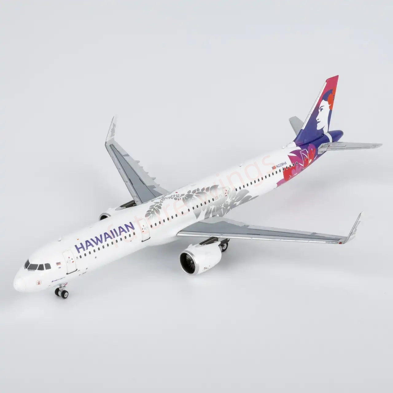 1:400 NG Models NG13140 Hawaiian Airlines A321neo N228HA Aircraft Model+Free Tractor