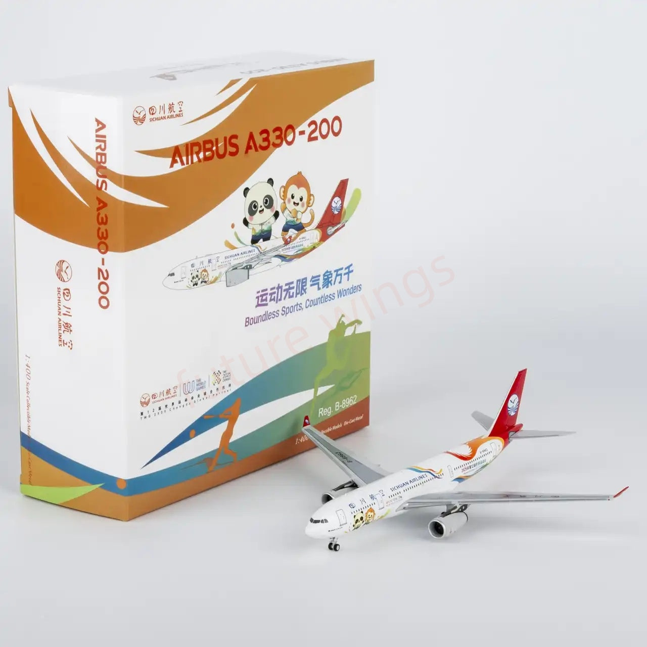 1:400 NG Models NG61101 Sichuan Airlines Airbus A330-200 B-8962 Aircraft Model+Free Tractor