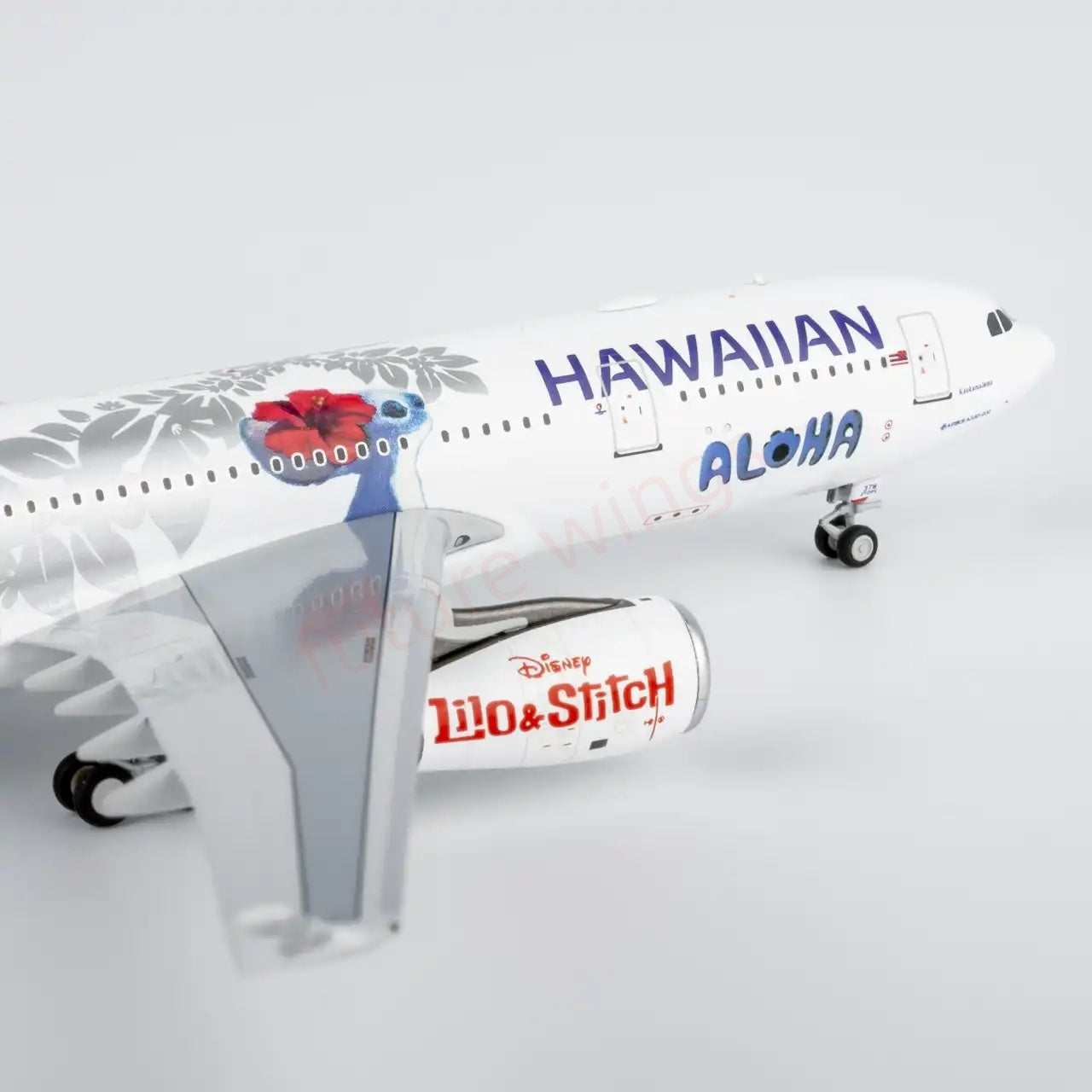 1:400 NG Models NG61105 Hawaiian Airlines Airbus A330-200 N378HA Lilo & Stitch Aircraft Model+Free Tractor