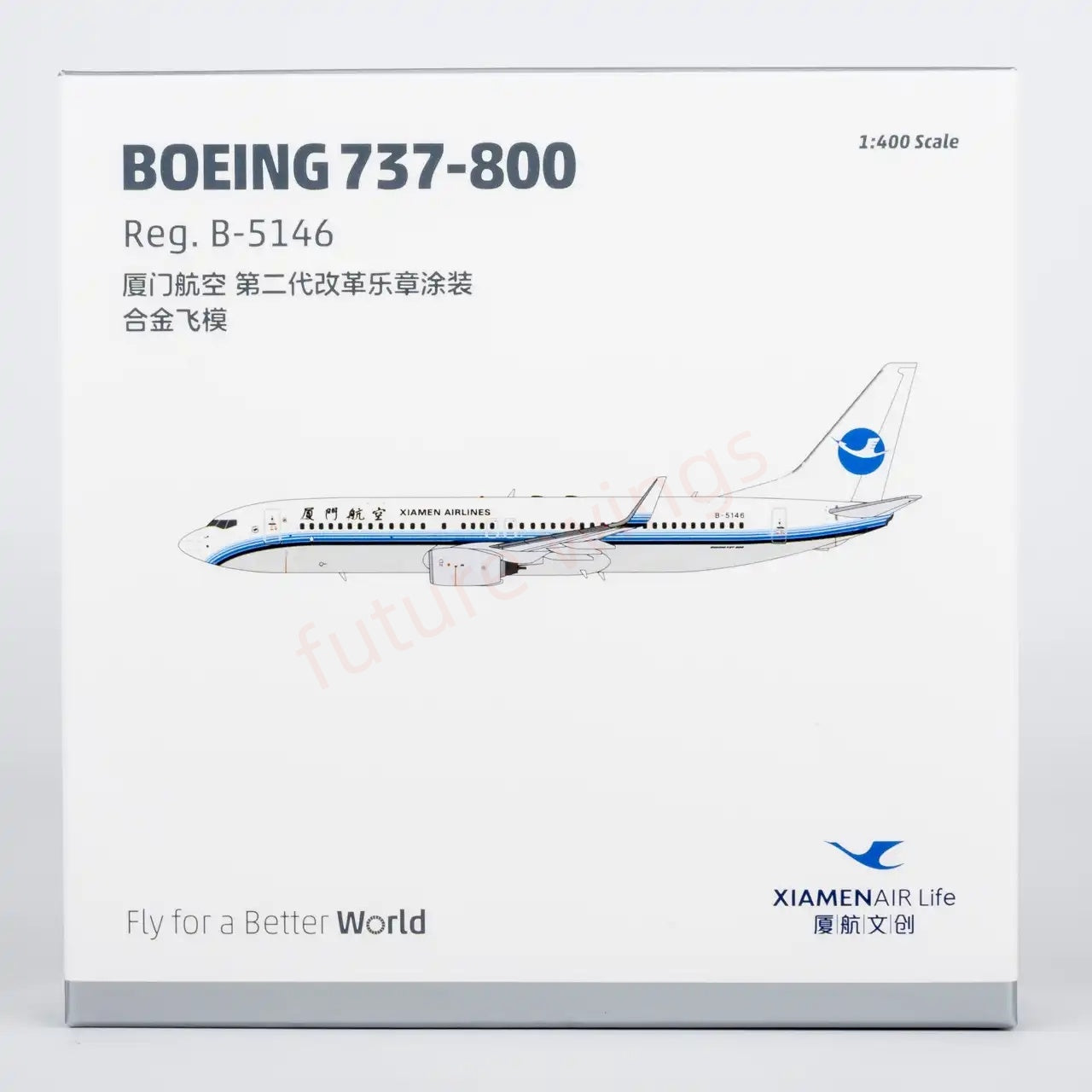 1:400 NG Models NG64155 XiamenAir B737-800 B-5146 Aircraft Model+Free Tractor