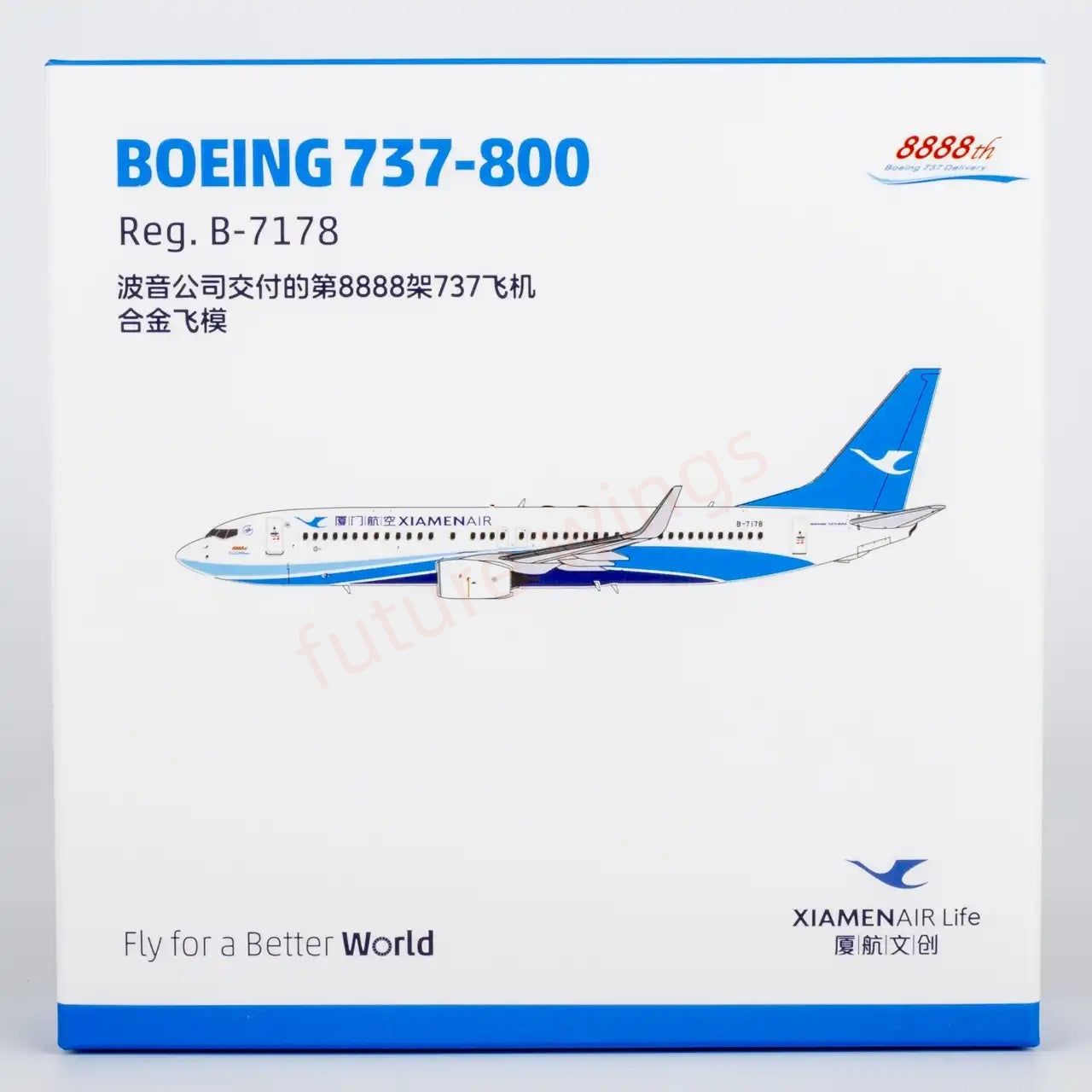 1:400 NG Models NG64148 XiamenAir B737-800 B-7178 Aircraft Model+Free Tractor
