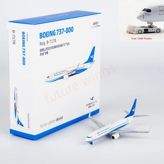 1:400 NG Models NG64148 XiamenAir B737-800 B-7178 Aircraft Model+Free Tractor