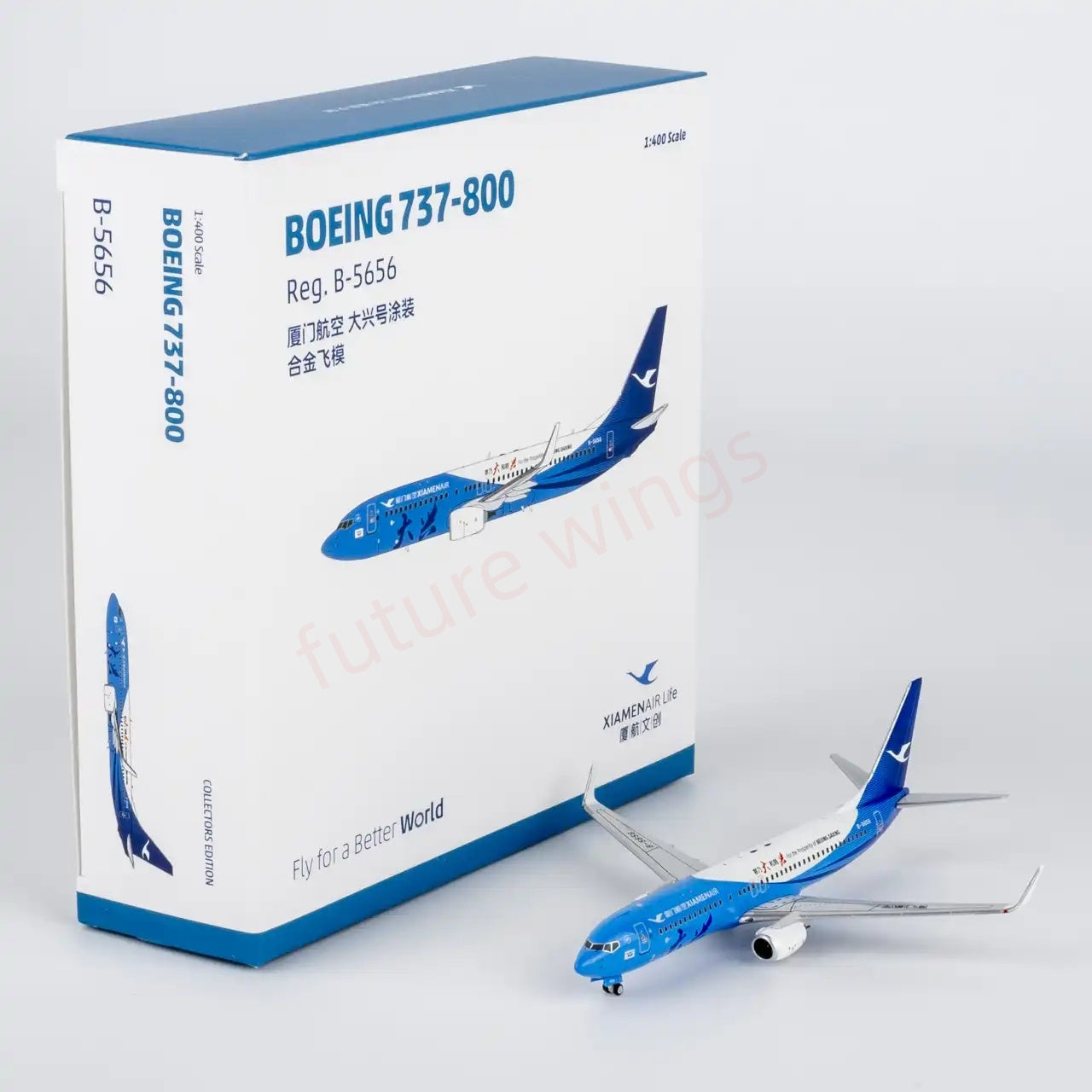 1:400 NG Models NG64149 XiamenAir B737-800 B-5656 "DaXing" Aircraft Model+Free Tractor