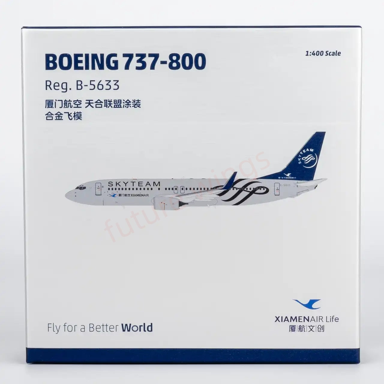 1:400 NG Models NG64150 XiamenAir B737-800 B-5633 "SKYTEAM" Aircraft Model+Free Tractor