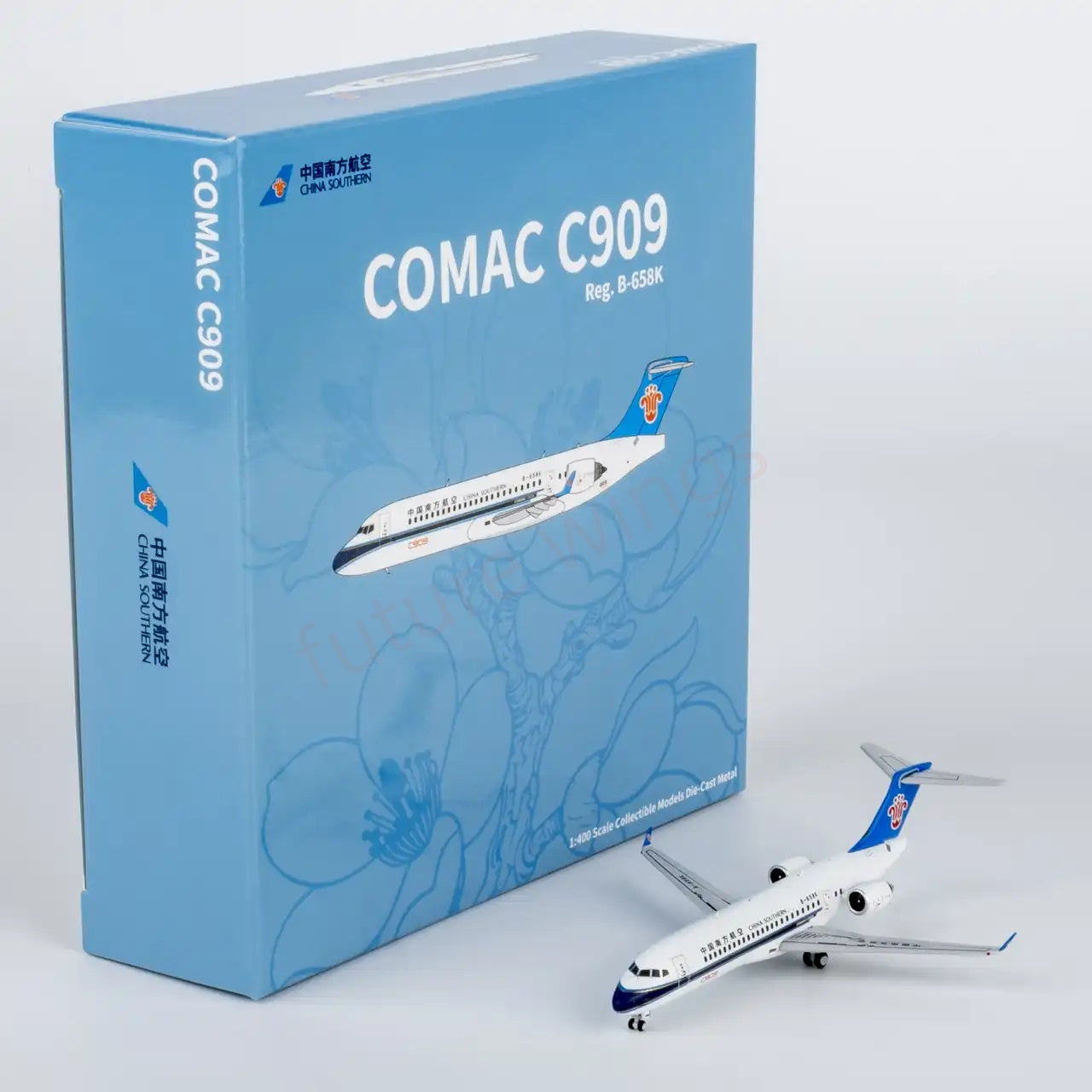 1:400 NG Models NG24188 China Southern Airlines C909 (ARJ21-700) B-658K Aircraft Model+Free Tractor