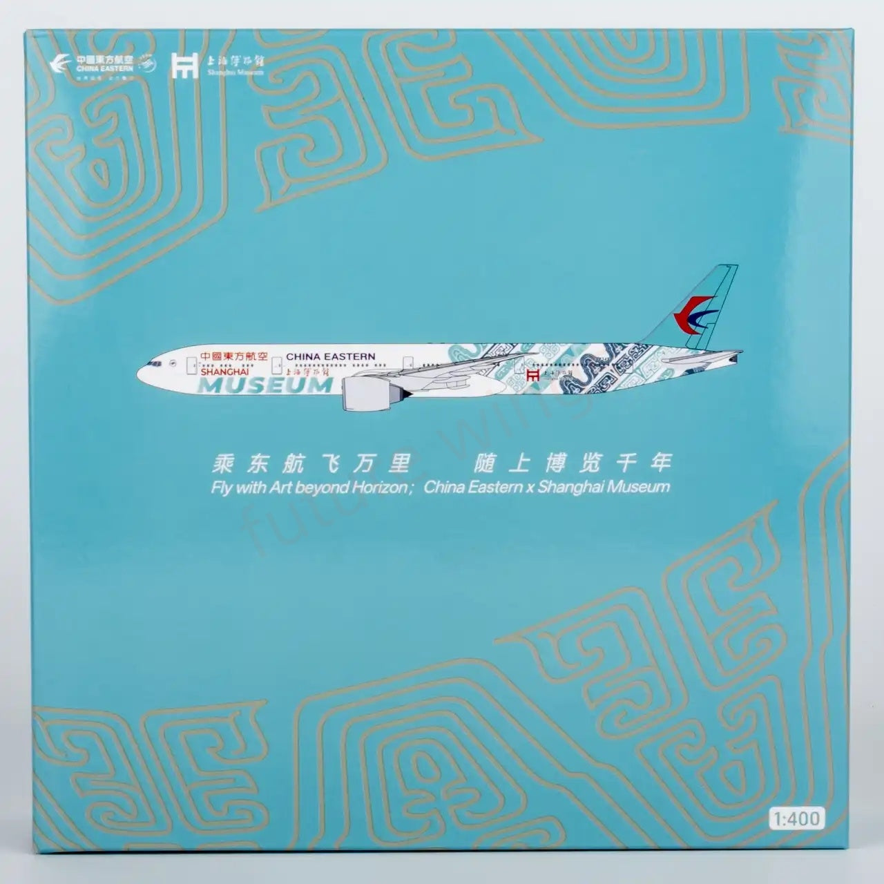 1:400 NG Lite CES100 China Eastern Airlines B777-300ER B-7349 Aircraft Model+Free Tractor