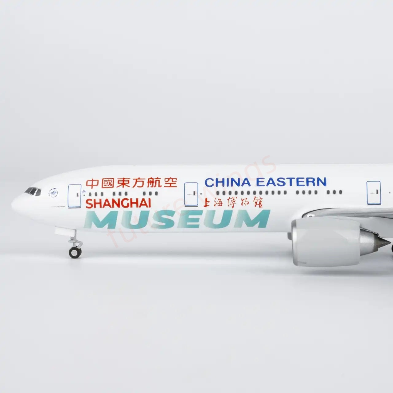 1:400 NG Lite CES100 China Eastern Airlines B777-300ER B-7349 Aircraft Model+Free Tractor