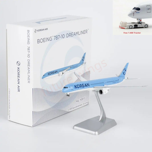 1:400 NG Lite KAL096 Korean Air B787-10 Dreamliner HL8515 Aircraft Model+Free Tractor