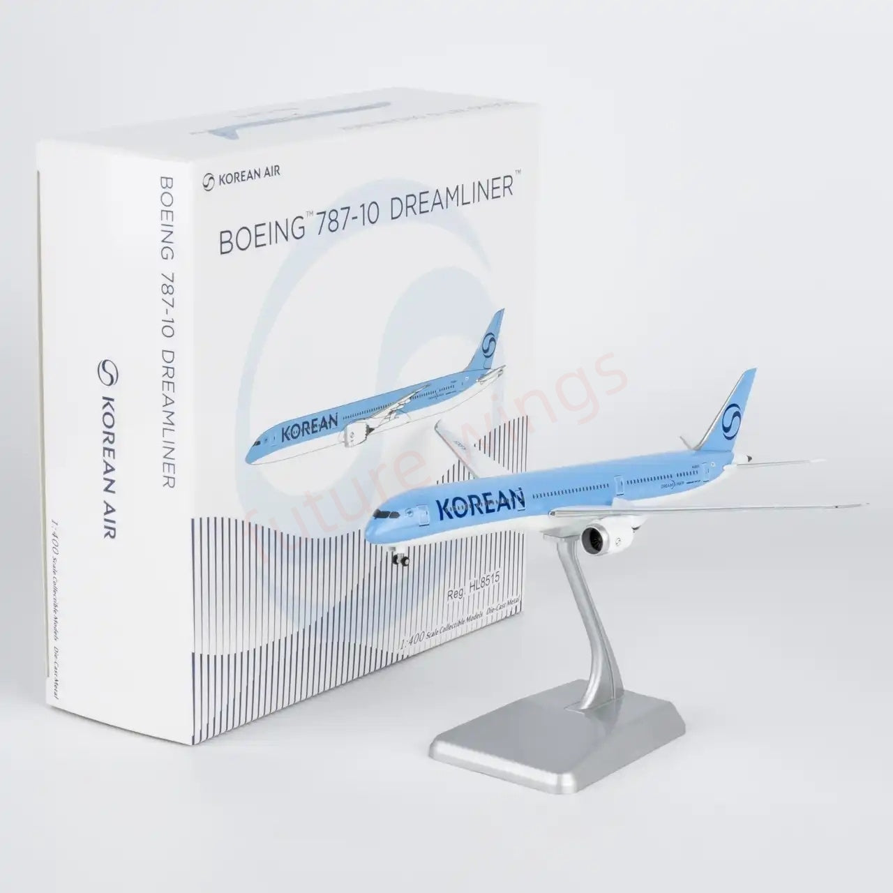 1:400 NG Lite KAL096 Korean Air B787-10 Dreamliner HL8515 Aircraft Model+Free Tractor