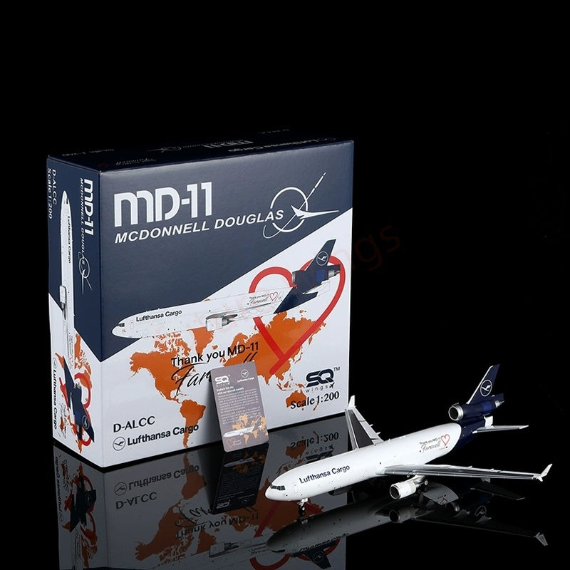 1:200 SQ Wings Lufthansa Airlines Mcdonnell Douglas MD-11 D-ALCC Diecast Aircraft Model