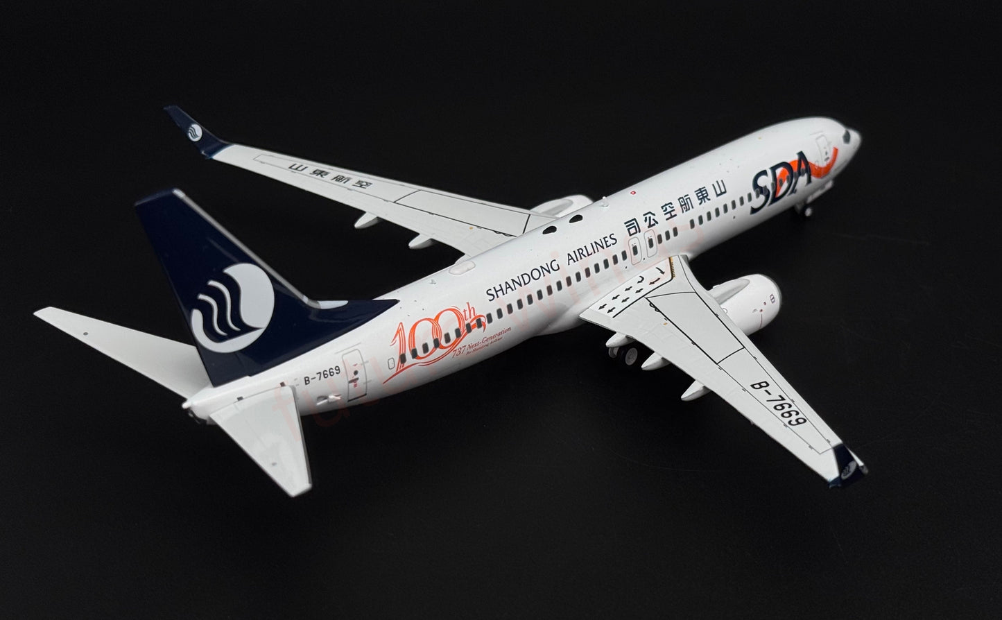 1:200 KJ Model(InFlight200*) ShanDong Airlines B737-800 B-7669 Diecast Aircraft Model