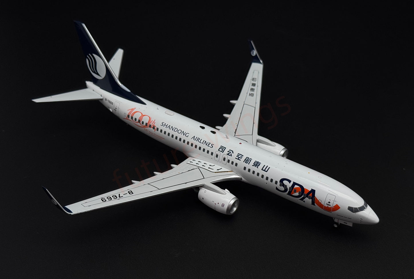 1:200 KJ Model(InFlight200*) ShanDong Airlines B737-800 B-7669 Diecast Aircraft Model