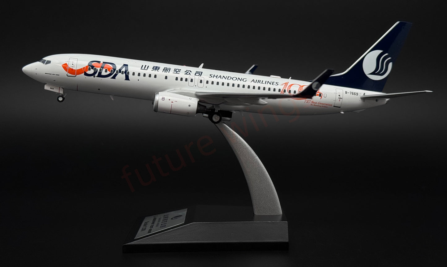 1:200 KJ Model(InFlight200*) ShanDong Airlines B737-800 B-7669 Diecast Aircraft Model