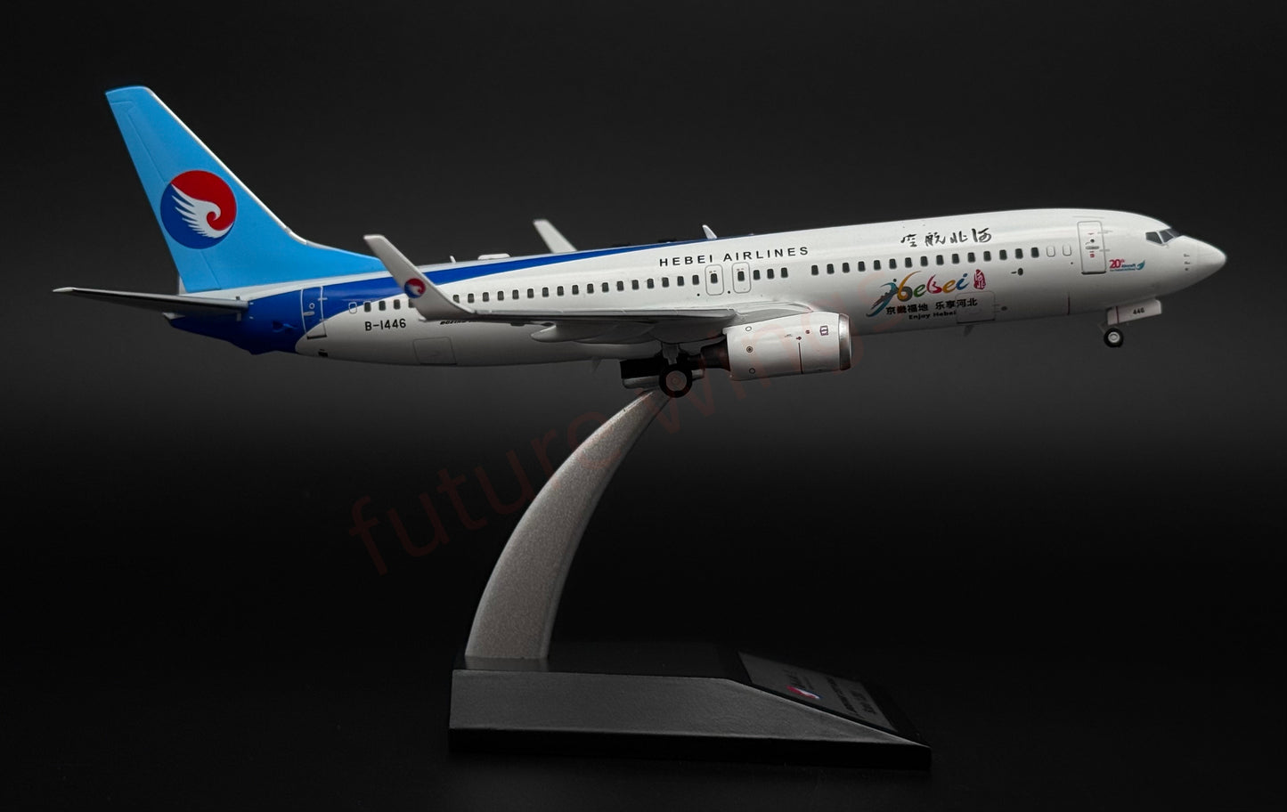 1:200 KJ Model(InFlight200*) Hebei Airlines B737-800 B-1446 Diecast Aircraft Model