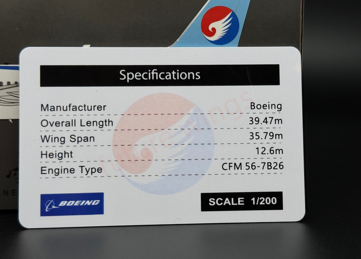 1:200 KJ Model(InFlight200*) Hebei Airlines B737-800 B-1446 Diecast Aircraft Model