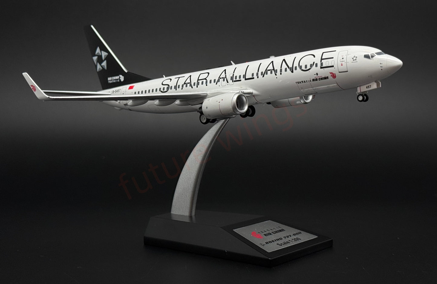 1:200 KJ Model(InFlight200*) Air China B737-800 B-5497 "STAR ALLIANCE"Diecast Aircraft Model