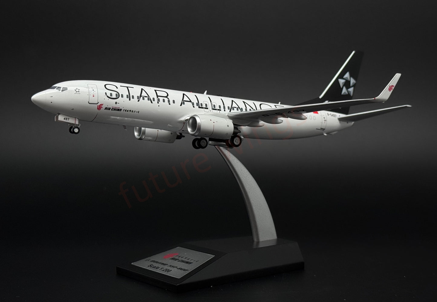 1:200 KJ Model(InFlight200*) Air China B737-800 B-5497 "STAR ALLIANCE"Diecast Aircraft Model