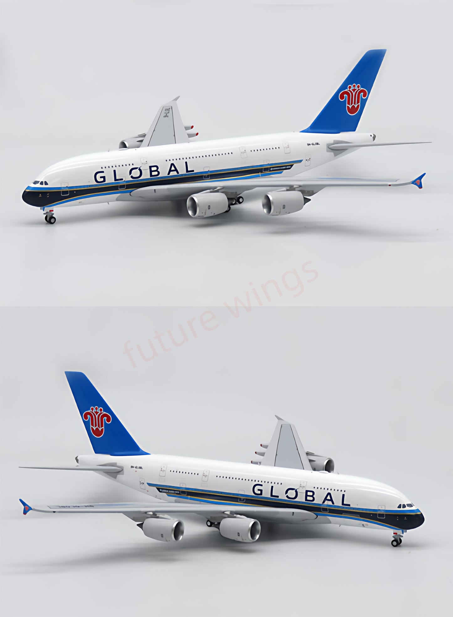 1:400 Apollo China SouthernxGlobal A380 9H-GLOBL Aircraft Model+Free Tractor
