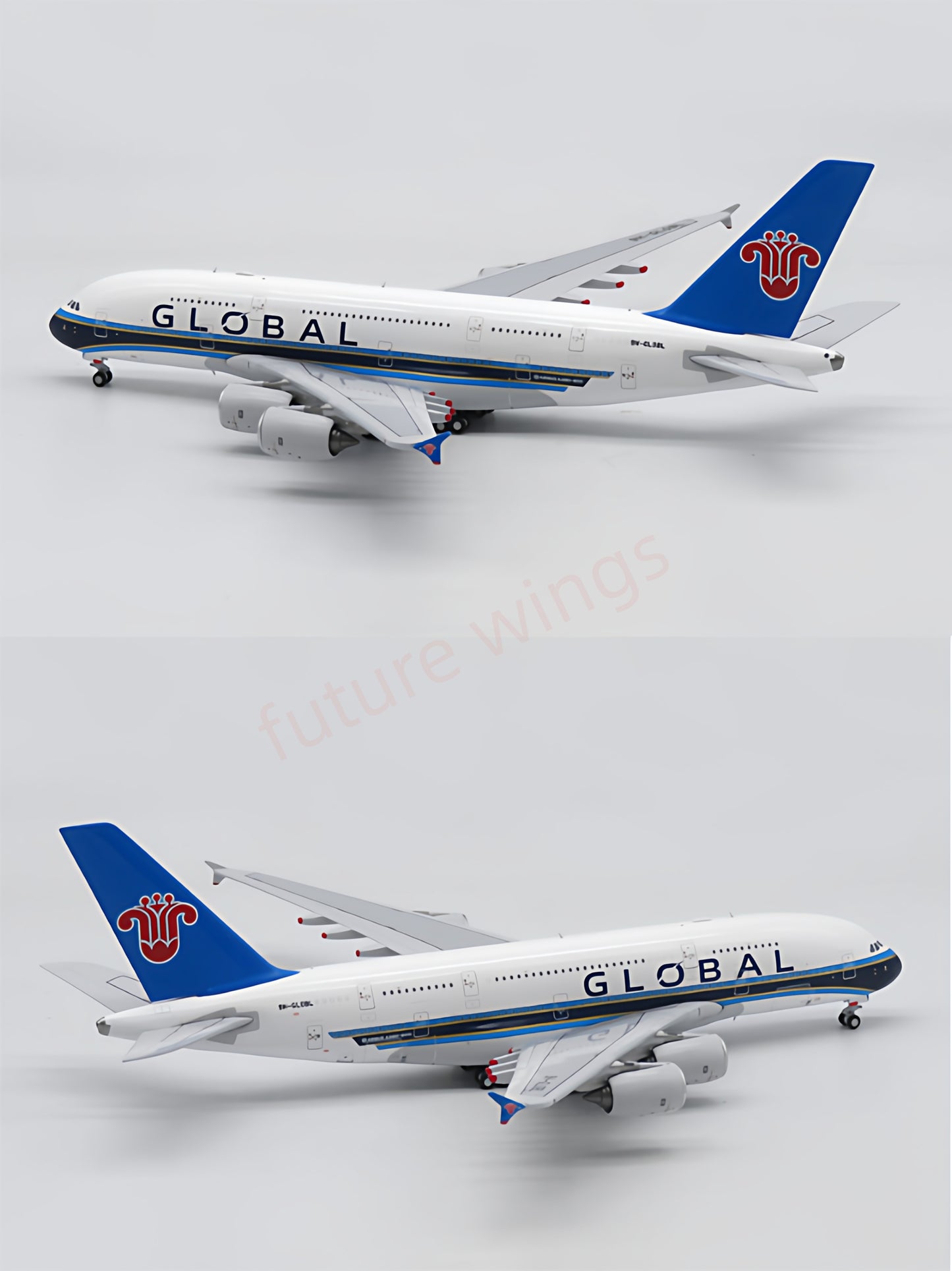 1:400 Apollo China SouthernxGlobal A380 9H-GLOBL Aircraft Model+Free Tractor