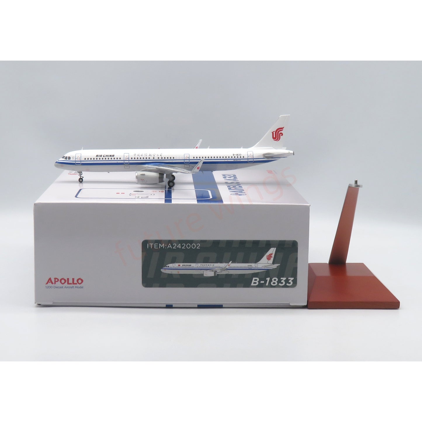 1:200 Apollo Air China A321 B-1833 Aircraft Model With Stand