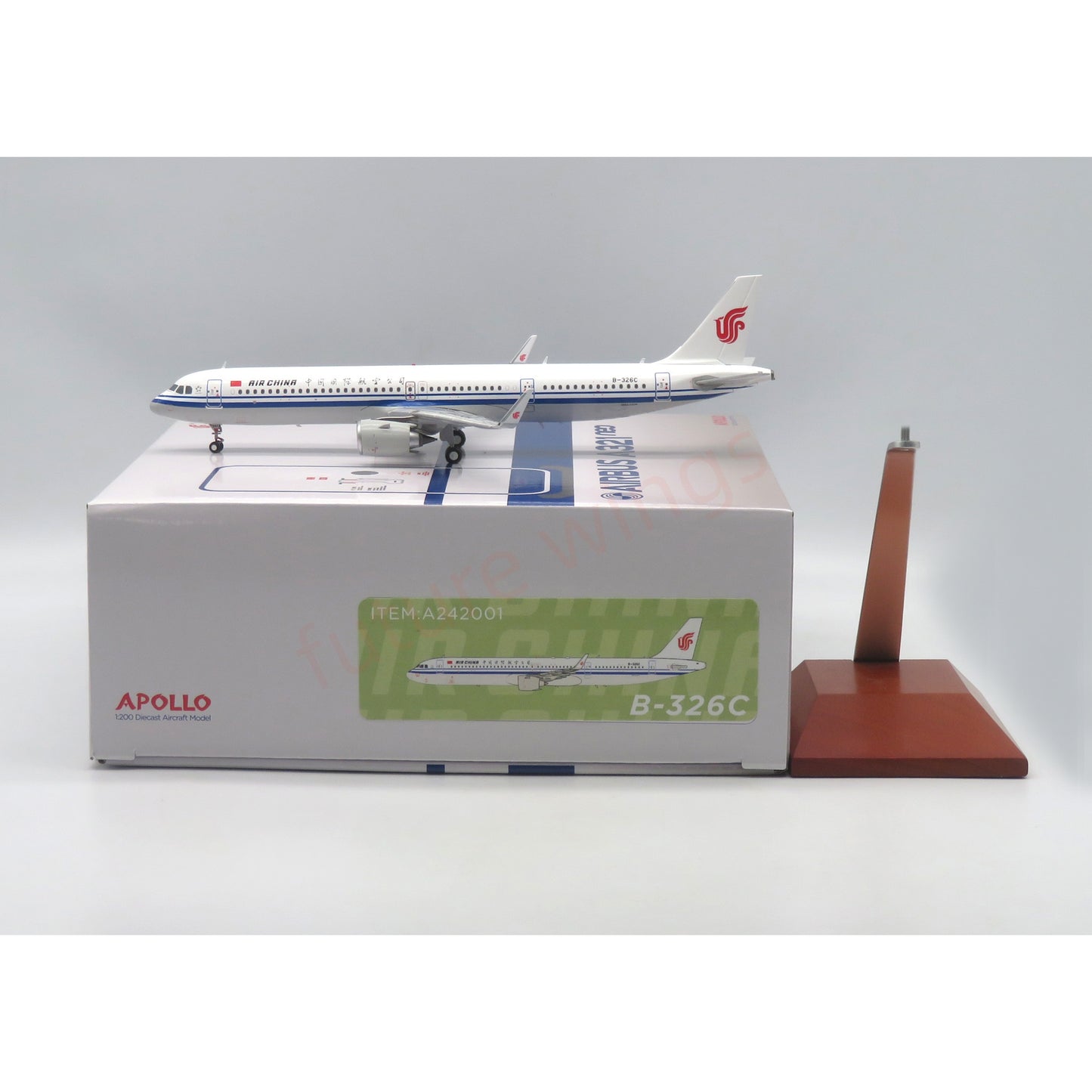 1:200 Apollo Air China A321  B-326C Aircraft Model With Stand