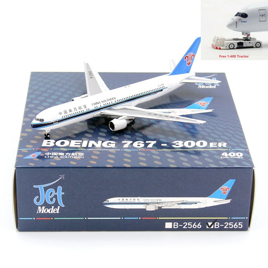 1:400 Jet Model China Southern Airlines B767-300ER B-2565 B-2566 Aircraft Model+Free Tractor