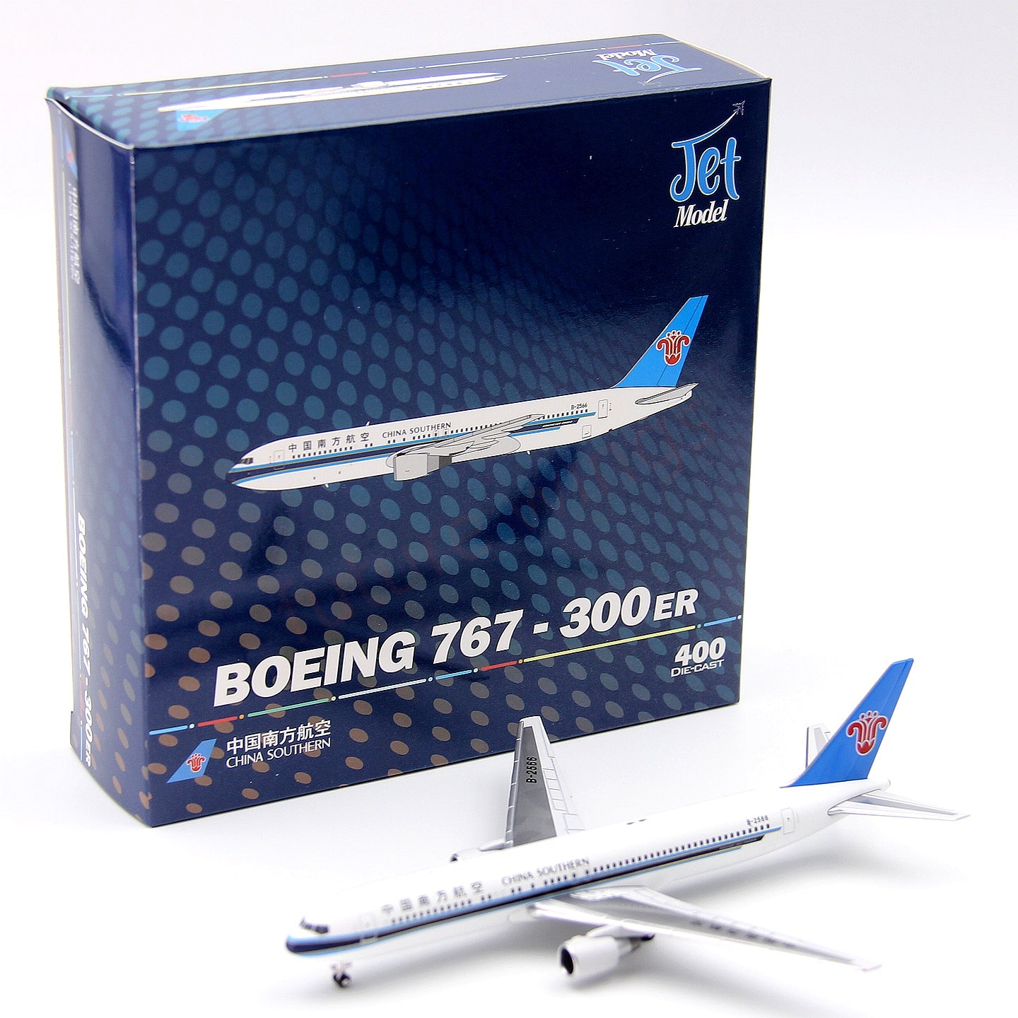 1:400 Jet Model China Southern Airlines B767-300ER B-2565 B-2566 Aircraft Model+Free Tractor