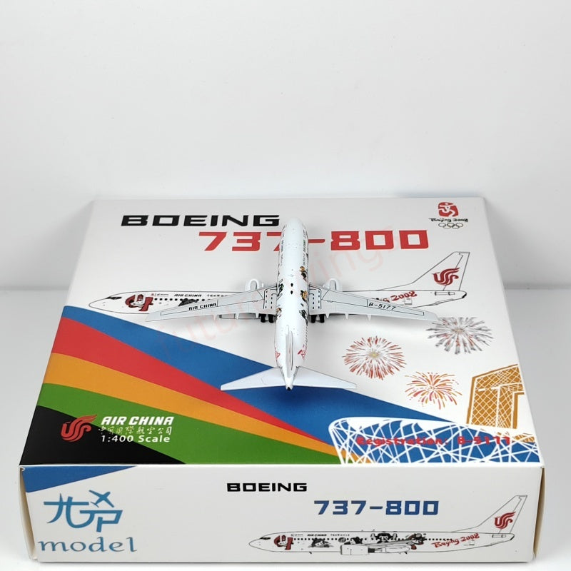1:400 GP Models Air China 737-800 B-5176 B-5177 "FuWa 2008"Aircraft Model+Free Tractor