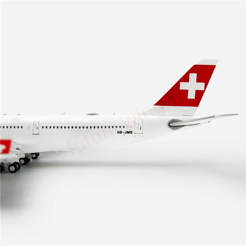 1:400 Aviation400 Swiss Air A340-300 HB-JMB Aircraft Model Free Tractor+Stand