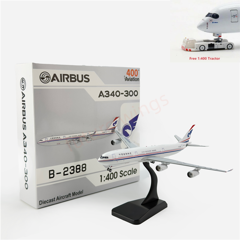 1:400 Aviation400 China Southwest Airlines A340-300 B-2388 Aircraft Model Free Tractor+Stand