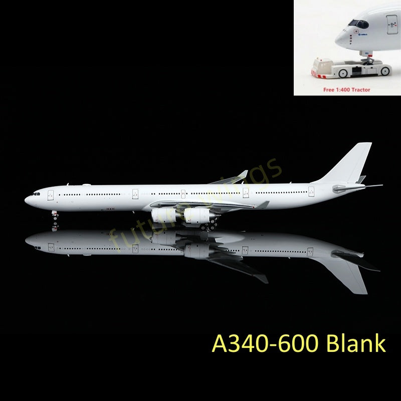 1:400 HX Models Airbus A340-600 Blank Aircraft Model+Free Tractor