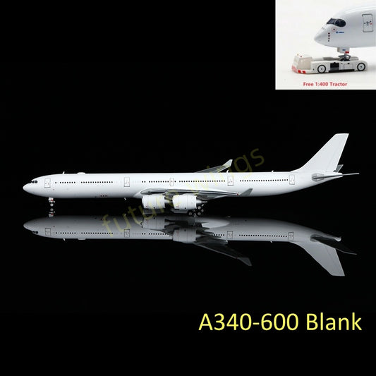 1:400 HX Models Airbus A340-600 Blank Aircraft Model+Free Tractor
