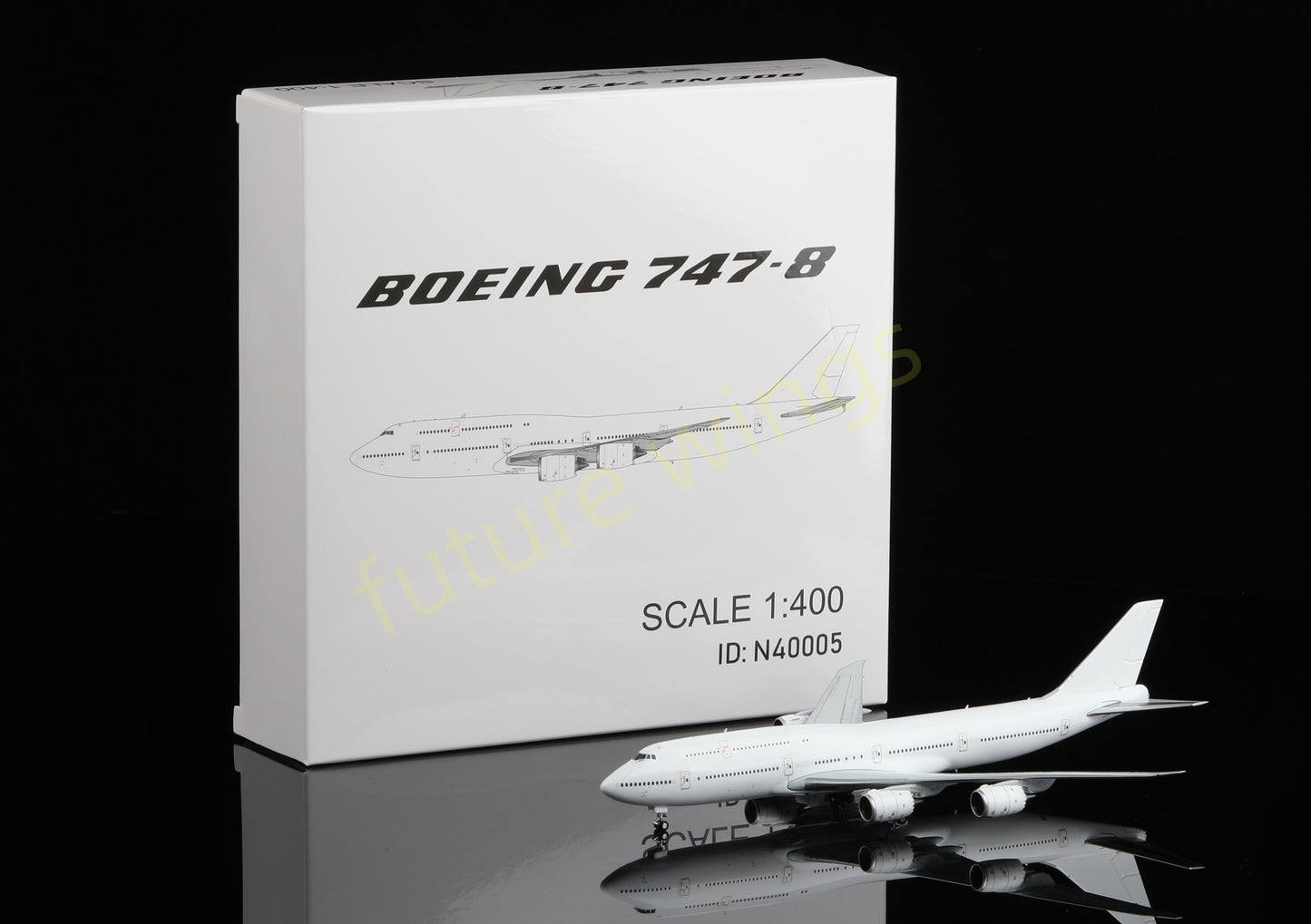 1:400 HX Models Boeing B747-8 Blank Aircraft Model+Free Tractor